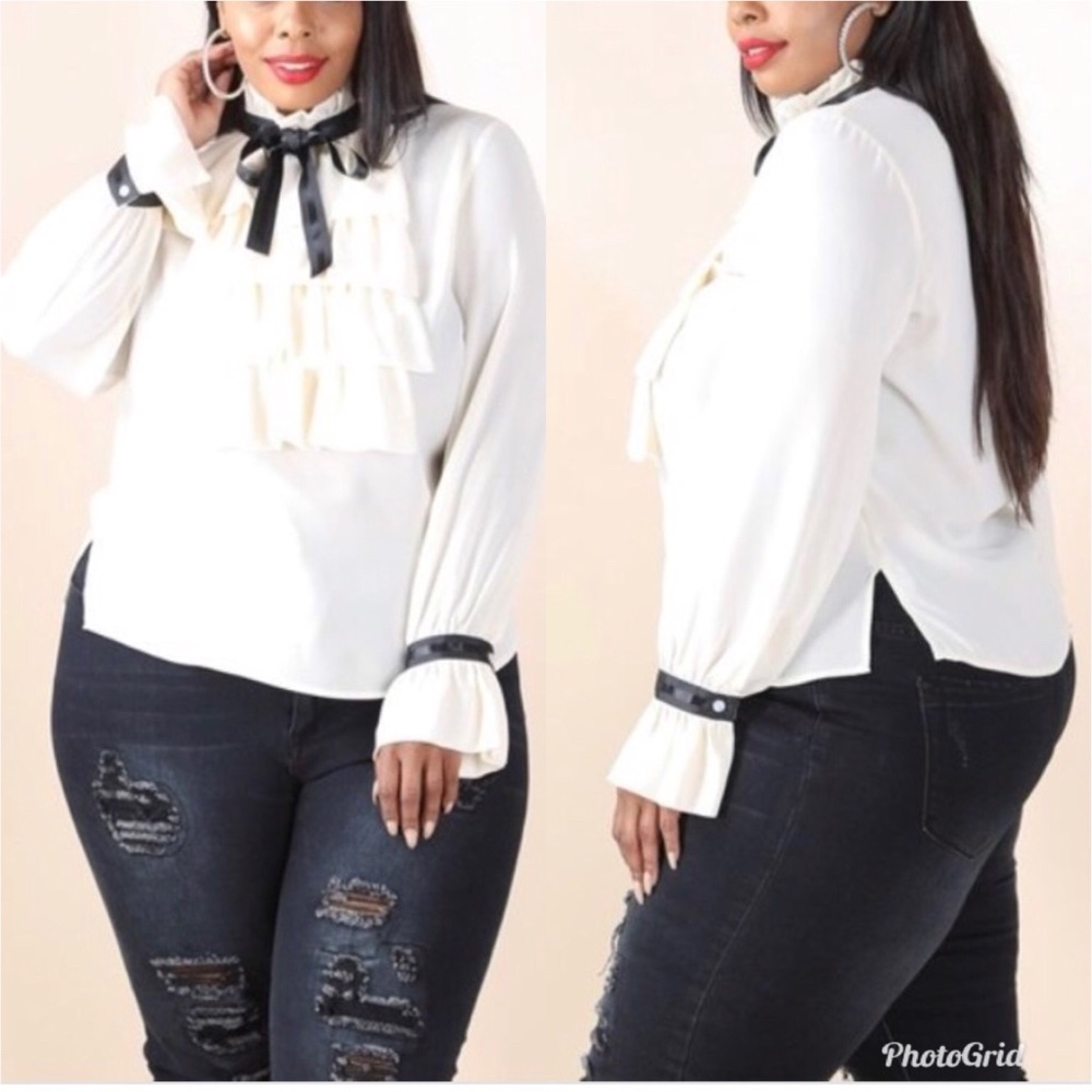 Women’s plus size tan blouse